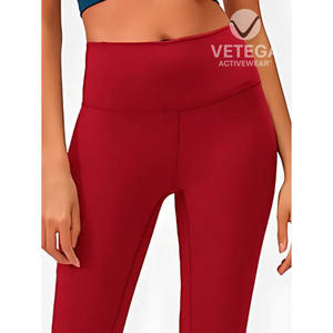 Legging Alight taille haute, extensible dans quatre directions, pantalon de yoga rouge, vêtements de sport pour femmes, sans couture, longueur intégrale, tenue de sport - Product Image 2