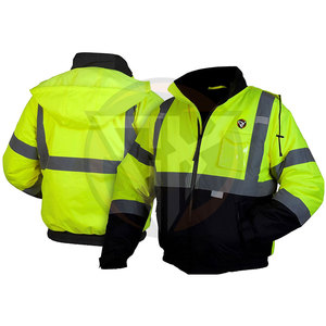 OEM ODM precio al por mayor trabajo seguridad desgaste chaqueta precio de fábrica manga larga Hi Vis trabajo seguridad hombres chaquetas - Product Image 1