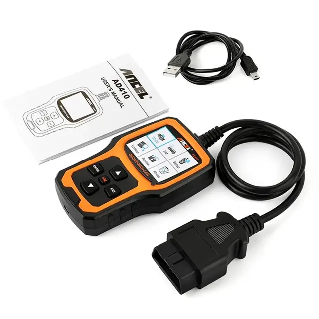 Snelle Test Ancel Ad410 Obd2 Automotive Scanner Codelezer Check Motor Licht Scan Tool Emissie Analyzer Gratis Verzending