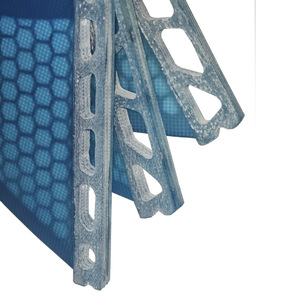 Aileron de planche de surf en fibre de verre, ensemble gauche, centre, droit, motif nid d'abeille bleu, ailerons de paddleboard - Product Image 3