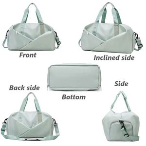 Sac de sport en nylon personnalisé, compartiment séparé sec/humide, porte-chaussures, fermeture à glissière, bandoulière de sport unisexe pour sac à main de natation - Product Image 4