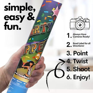 سعر الجملة محمول باليد 80 ، لا ألعاب نارية قابلة للتحلل الحيوي الزفاف مطلق النار حلويات - Product Image 2