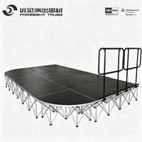 Plateforme de Scène Mobile Pliable en Aluminium OEM Promotionnelle, Certifiée TUV, Capacité de Charge 750KG/M² pour Événements Extérieurs en Direct
