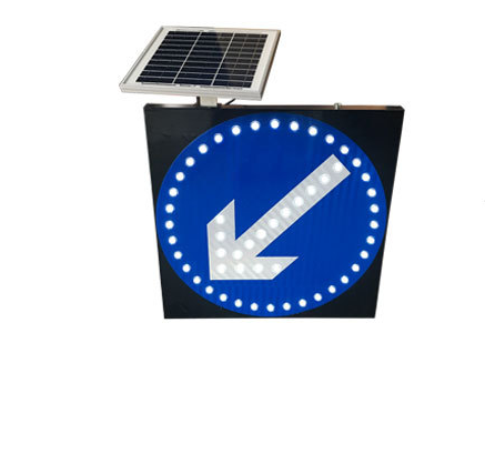 60 * 60cm LED Traffic Sign Aluminum Reflective Arrow Sign Solar Traffic Arrow Sign