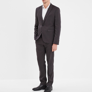 Premium Casual Mid Waist Polyester Straight Leg Pleated <b>Mens</b> <b>Trousers</b> with Adjustable Leg Clips Waist Loops Five Pocket Design - Product Image 5