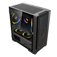 Boîtier d'ordinateur de jeu en verre SNOWMAN, vente en gros d'usine, USB 3.0, ATX, boîtier d'ordinateur de bureau OEM
