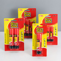 4 bâtonnets de colle 8g paquet de cartes blister adhésif non toxique blanc lavable PVA colle solide pour l'école, le bureau et la maison