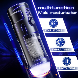 Masturbateur masculin télescopique automatique avec 9 modes de poussée et de rotation, machine sexuelle de type Pocket Pussy pour le plaisir oral, pompe à pénis, masturbateur à piston - Product Image 5