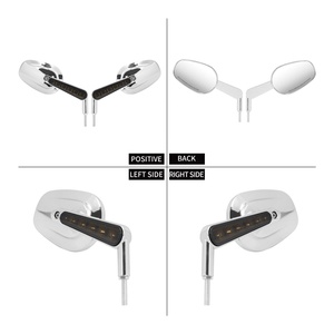 Rétroviseur de <span class=keywords><strong>clignotant</strong></span> universel pour moto Harley XL Dyna pour Yamaha, filetage 8mm, 2 pièces, noir chromé, pour Harley XL Dyna - Product Image 3