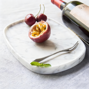 Vassoio Portaoggetti in Marmo Bianco Moderno e di Lusso Marca Stonekocc per Soggiorno e Bagno, Cosmetici, Lavabo, Ecologico - Product Image 2