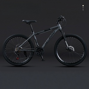 Vélo de montagne pour adultes et étudiants à vitesse variable avec moteur de moyeu avant à double frein à disque en acier à haute teneur en carbone, suspension de fourche - Product Image 4