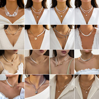 YW Tempérament Imitation Perle Matériel Perle Chaîne Lappé Colliers Perles Collier Pour Les Femmes