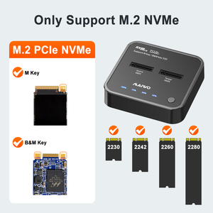 MAIWO K3016P dual Bay M.2 NVMe SSD duplicator Type C GEN2ถึง M คีย์ Solid State Drive Docking Station - Product Image 5