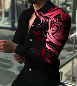 Camisas de manga larga con botones para hombre, camisa de vestir formal de negocios informal ajustada sólida - Product Image 4