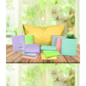 Paire de taies d'oreiller colorées d'été en coton assorti 50x80 cm - Product Image 1