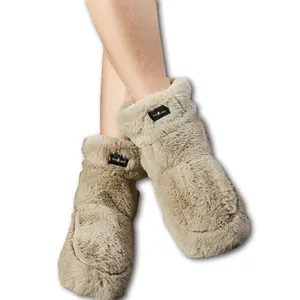 Warm slippers custom microwave heat pack factory home foot warmers slippers hot cold heat pack feet