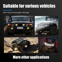Luces de Coche Ojo de Diablo LED Impermeables Estilo Rockero para Conducción Antiniebla, Accesorios Decorativos Dinámicos para Camioneta Todoterreno y Motocicleta