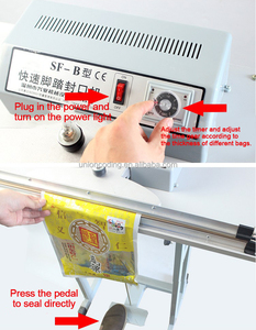 Pedal Sealing machine and hot sealer for plastic bag Seal production line sealing plastic bags