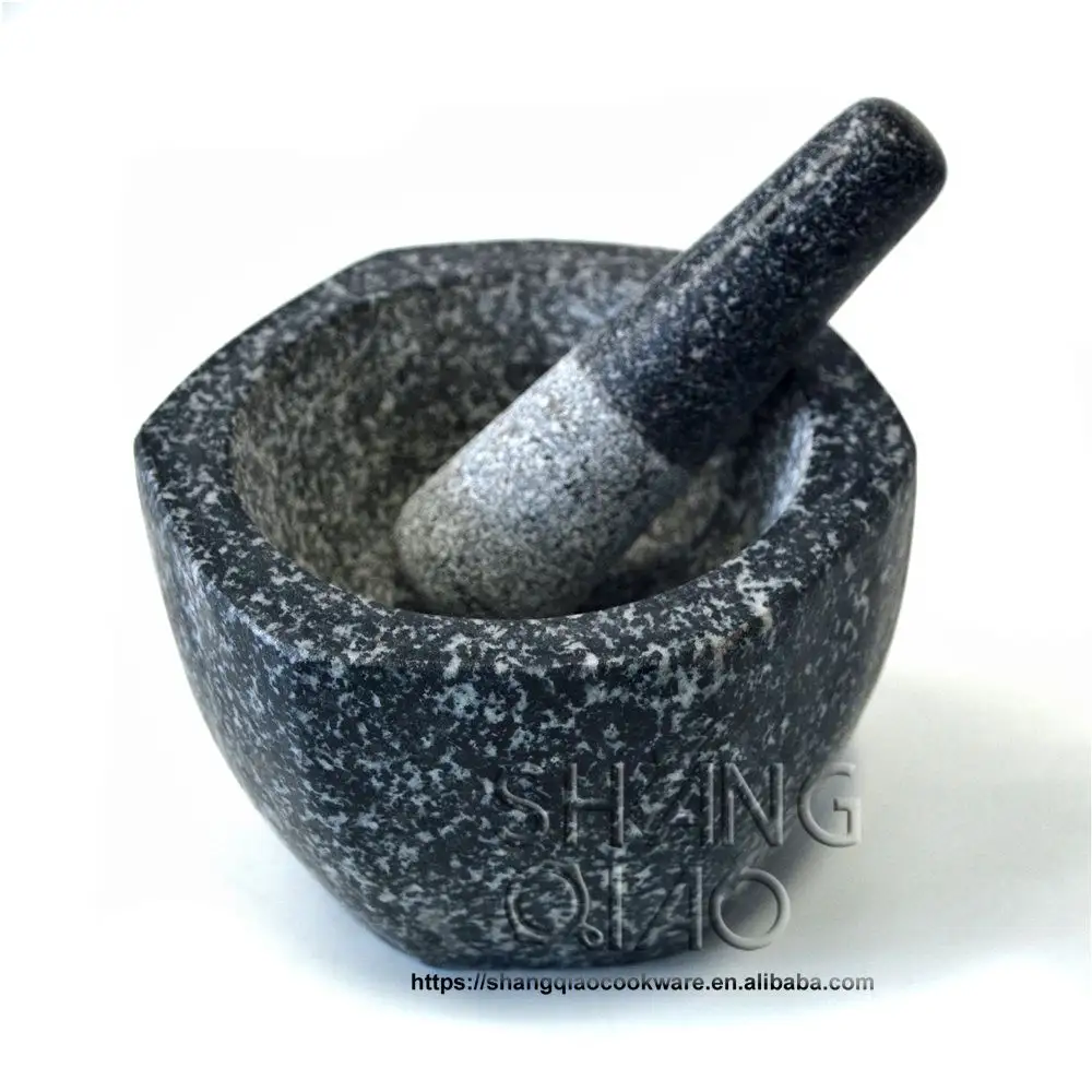 Organic Granite Mortar And Pestle Kitchen Use Guacamole Bowl Natural Pestle And Mortar