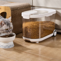 Distributeur de riz multifonctionnel en plastique rectangulaire (PP) pour la maison Conteneur de stockage étanche à la poussière et à l'humidité de qualité alimentaire Accessoire à roulettes