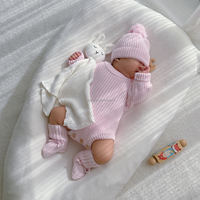 Hochwertiger Extra Dicker Herbst-Winter Baby Mädchen Neugeborenen Warmer Strick Langarm-Body Pullover Grober Handgemachter Erbstück-Strampler