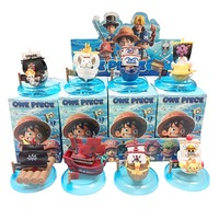 Boîtes mystères tendance japonaises de figurines d'action en PVC One Piece (Zoro, Luffy, Bateau pirate) pour décoration