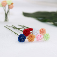 1:12 maison de poupée decore Accessoires argile fleurs Simulation rouge blanc rose modèle miniature jouet maison de poupée plantes
