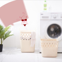 Paniers de rangement carrés en plastique PP de haute qualité et durables avec poignées, fabrication de précision, marque OEM, pour l'organisation de la salle de bain