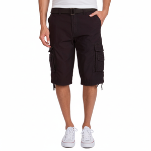 Pantalones cortos de carga de hombre rectos de estilo casual de verano para hombre de algodón personalizados/pantalones cortos de carga de cintura elástica informales de verano para hombre de alta calidad - Product Image 1