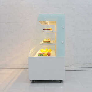 Vetrina Elegante e Spaziosa in Marmo e Vetro Temperato, Frigorifero Aperto con Design Moderno per Pasticceria - Product Image 6