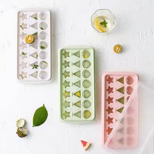 Plateau à glaçons en silicone PP à 21 cavités Moule en forme de fruit flexible et réutilisable pour congélateur pour usage domestique Moule à glace en <span class=keywords><strong>plastique</strong></span> - Product Image 2