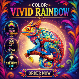 Hamaileon <span class=keywords><strong>Puzzle</strong></span> en bois 3D découpé au laser à motif <span class=keywords><strong>caméléon</strong></span>, éducatif, écologique, irrégulier, personnalisé, animalier, à faire soi-même - Product Image 2