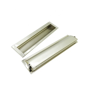 Gagang Pintu Geser Tersembunyi Model Flush Pull, Warna Perak, untuk Pintu Gudang, Gagang Inset Modern untuk Dapur dan Villa, Perlengkapan Pintu Geser - Product Image 6
