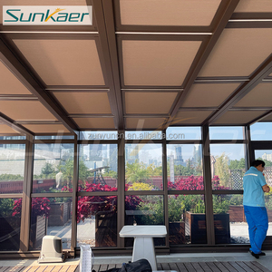 Enceinte de patio <span class=keywords><strong>solarium</strong></span> personnalisée de qualité supérieure enceintes de porche 3 saisons restaurant patio clos véranda rétractable - Product Image 3