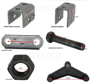 2K-7K lbs Double Eye Springs Tandem Axle Trailer kit de suspensão