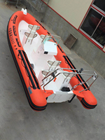 Bateau de pêche gonflable de bateau de nervure de la Offre Spéciale 6.3M de haute qualité avec le moteur pour surfer des activités en plein air