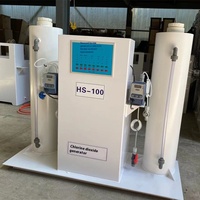 Équipement de désinfection d'eau potable rurale d'hôpital entièrement automatique-générateur d'agent de doseur de dioxyde de chlore PLC Core 1 an