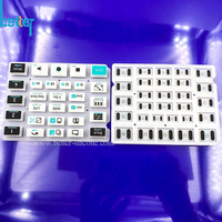 Clavier de bouton Laser en silicone rétro-éclairé, coloré et personnalisé, mi-long, en caoutchouc translucide
