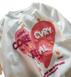 <span class=keywords><strong>T</strong></span>-Shirt in Cotone 100% da 280 <span class=keywords><strong>G</strong></span> con Stampa 3D in Schiuma, Magliette Personalizzate di Alta Qualità, <span class=keywords><strong>T</strong></span>-Shirt Oversize Unisex per Uomo - Product Image 4