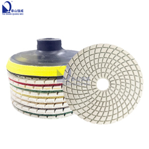 Disques de polissage <span class=keywords><strong>diamant</strong></span>és de 4 pouces, épaisseur 3 mm, pour utilisation à l'eau sur pierre, marbre, granit, quartz, terrazzo et sols en béton - Product Image 4