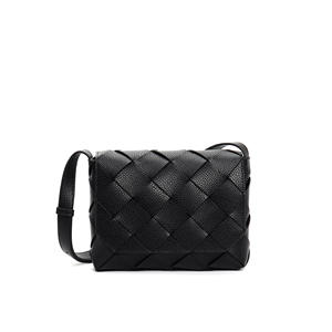 2024 nuevo bolso tejido de cuero genuino Casual moda lichi grano cuero de vaca bolso de hombro para mujer bandolera - Product Image 6
