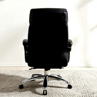Fauteuil de bureau exécutif moderne en cuir PU, avec cadre en aluminium, style canapé de direction, assise confortable, hauteur réglable