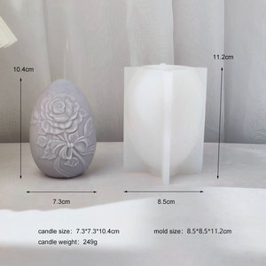 早起牡丹花硅模蛋糕装饰3D鸡蛋烘焙模具手工香薰石膏树脂肥皂制作 - Product Image 5