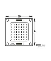 Module d'éclairage LED COB haute performance 12V DC 20W 40x40mm, design portable pour lanterne de camping en extérieur et randonnée