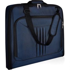 Free sample Custom Large Black PU Waterproof Hanging Suit Luggage <b>Bag</b> Portable Business Storage Tote for <b>Travel</b> <b>Garment</b> Storage - Product Image 3