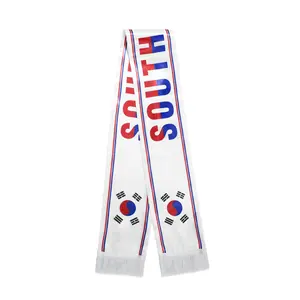 Promotional Customized Korea Scarves European Competition Election Holiday Sardine Football Team Fan Scarves