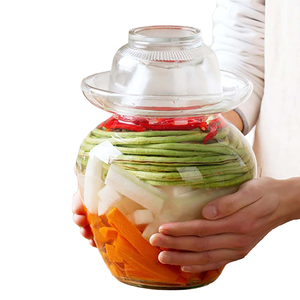 Pot de Fermentation en Verre Transparent Grande Capacité Style Japandi avec Couvercle Bol pour Kimchi et Conserves – Idéal Cuisine et Cadeau Alimentaire - Product Image 4