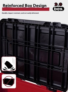 Large-Capacity 6-Layer Rolling <b>Tool</b> Box | IPX6 Waterproof Stackable Storage Organizer for Mechanics & Contractors LB-601S Red Bo - Product Image 2