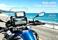 Écran de moto Aoocci C9 Promax avec Apple CarPlay, double caméra embarquée 1080P, système de surveillance de la pression des pneus TPMS pour moto universelle