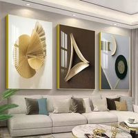 Décoration de chambre d'hôtel personnalisée en gros abstrait toile art mural encadré photo poster impression photo porcelaine cristal